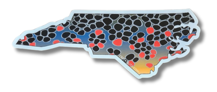 North Carolina Brown Trout Skin Sticker