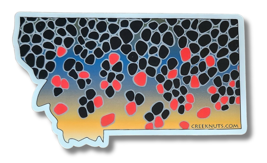 Montana Brown Trout Skin Sticker