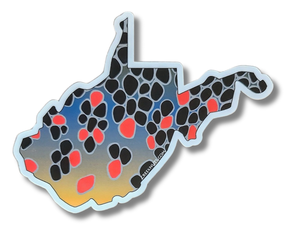 West Virginia Brown Trout Skin Sticker