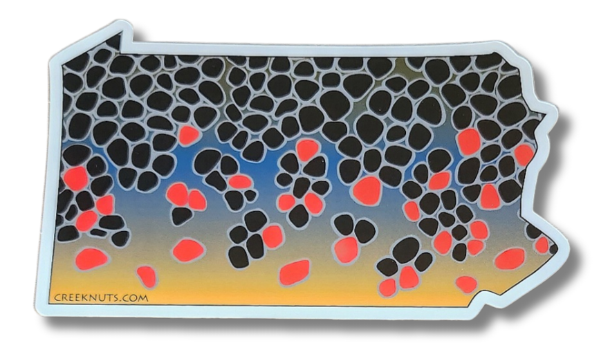 Pennsylvania Brown Trout Skin Sticker