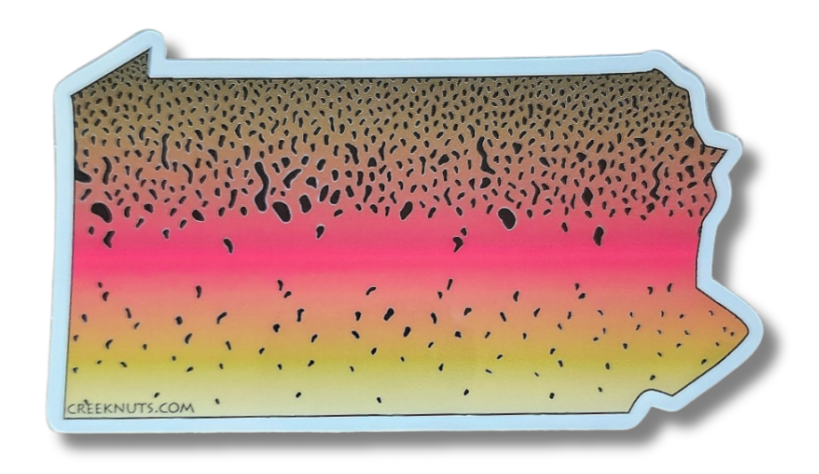 Pennsylvania Rainbow Trout Skin Sticker