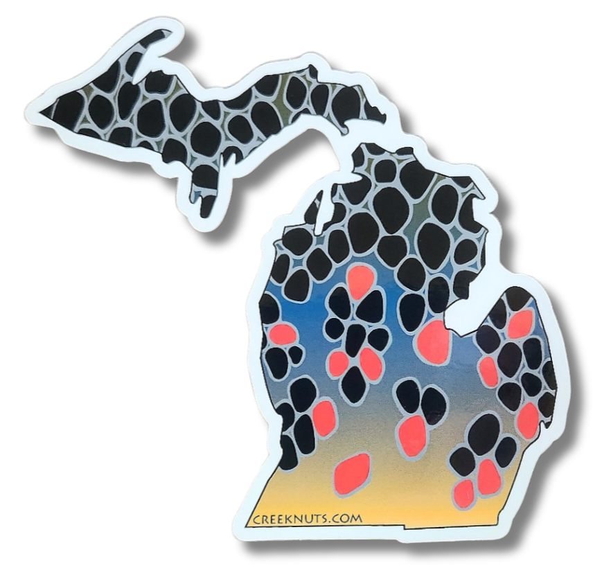 Michigan Brown Trout Skin Sticker