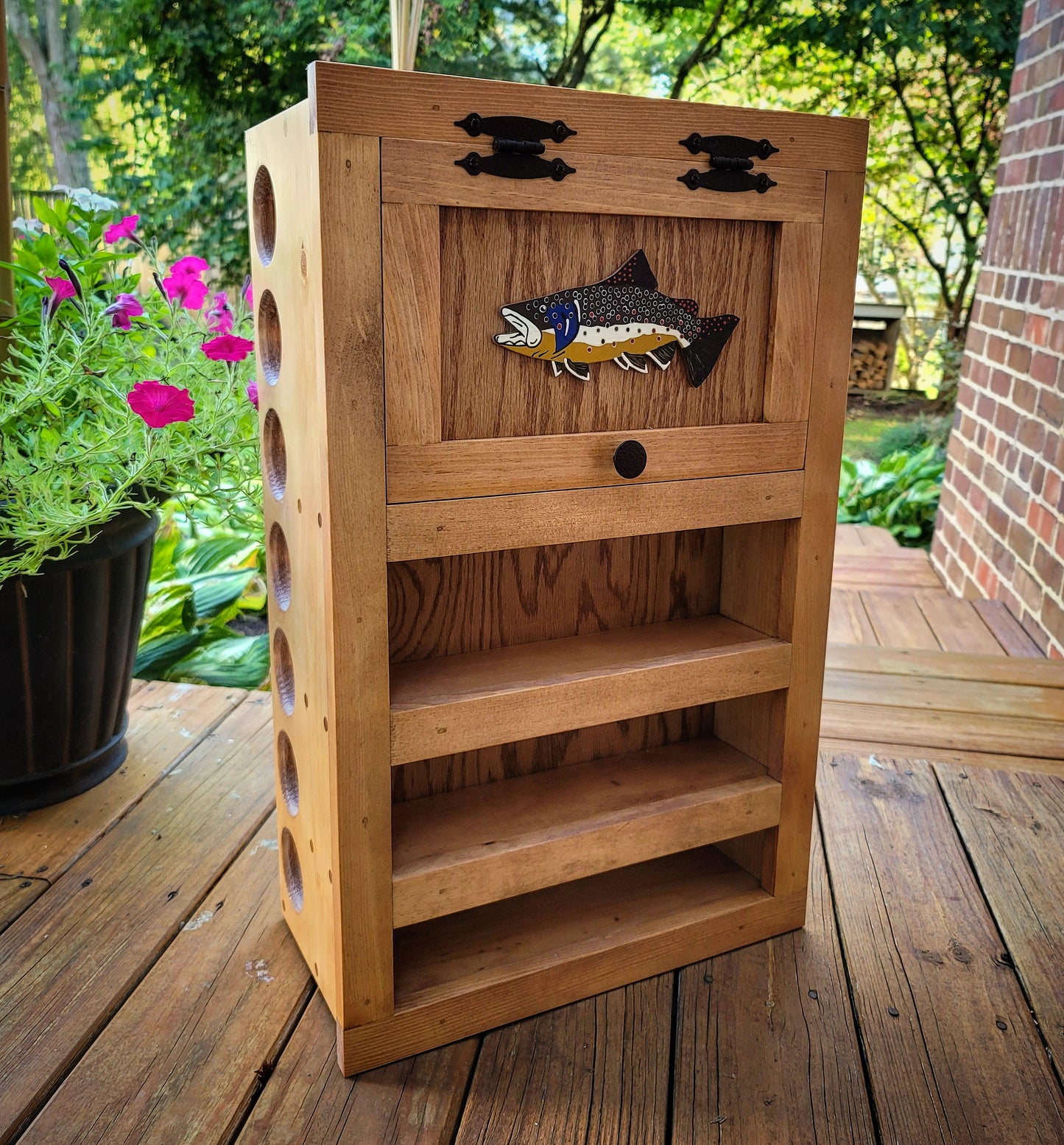 Kinniconnick Fly Rod & Reel Cabinet - Trout