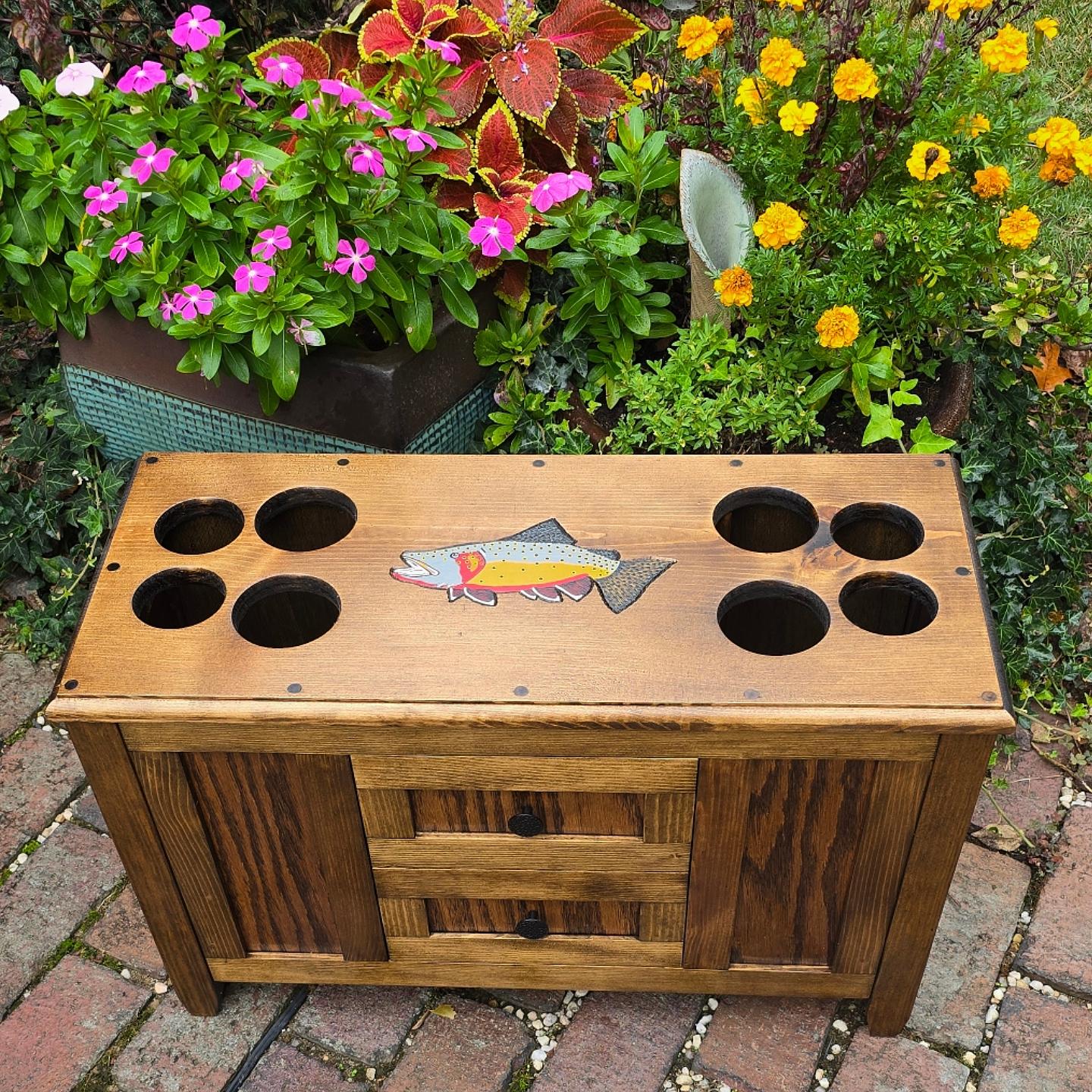 Elkhorn Fly Rod & Reel Cabinet - Trout