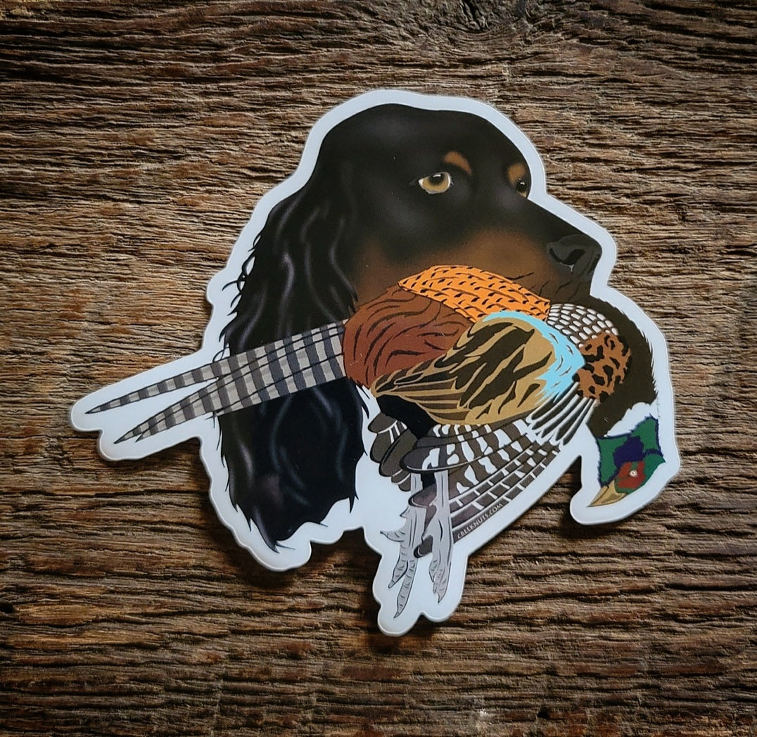 Gordon Setter with Pheasant Sticker