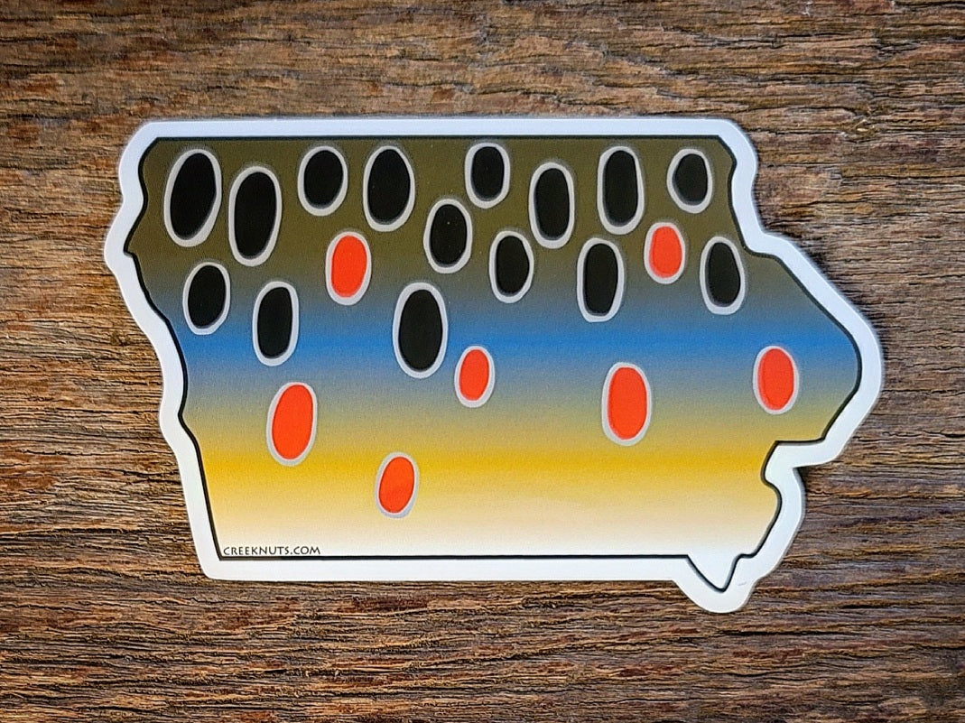 Iowa Brown Trout Sticker