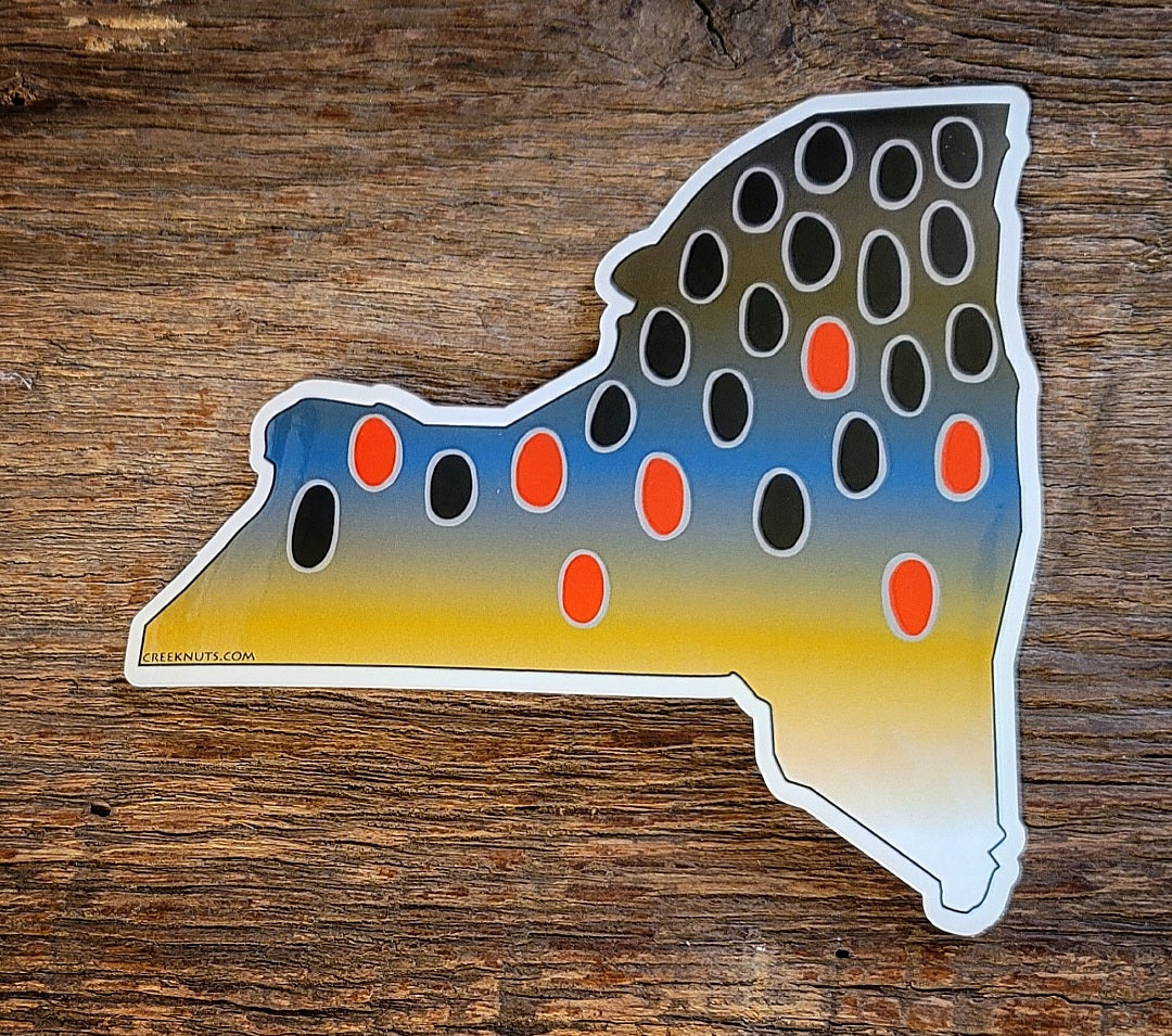 New York Brown Trout Sticker