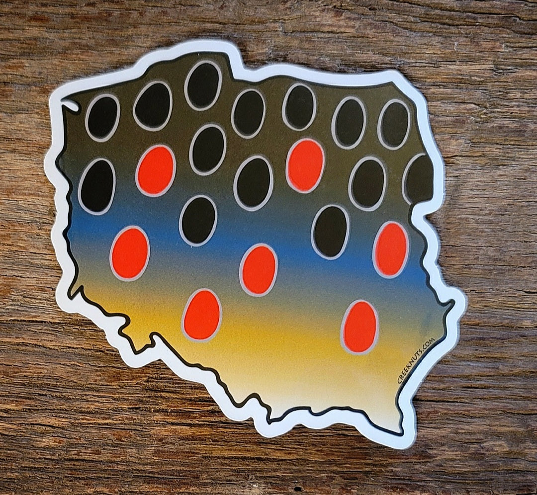 Poland Brown Trout Sticker