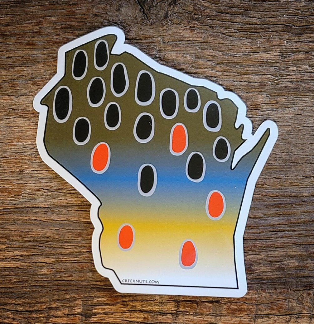 Wisconsin Brown Trout Sticker