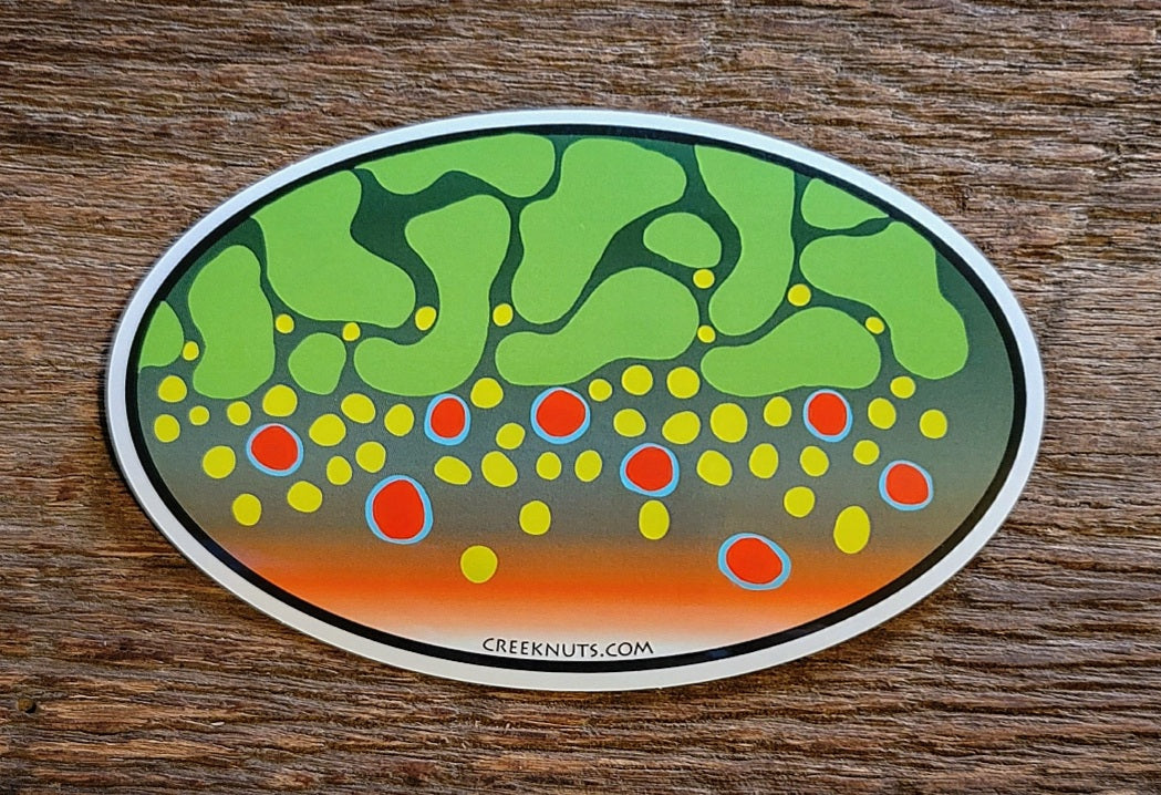 Brook Trout Oval Skin Sticker