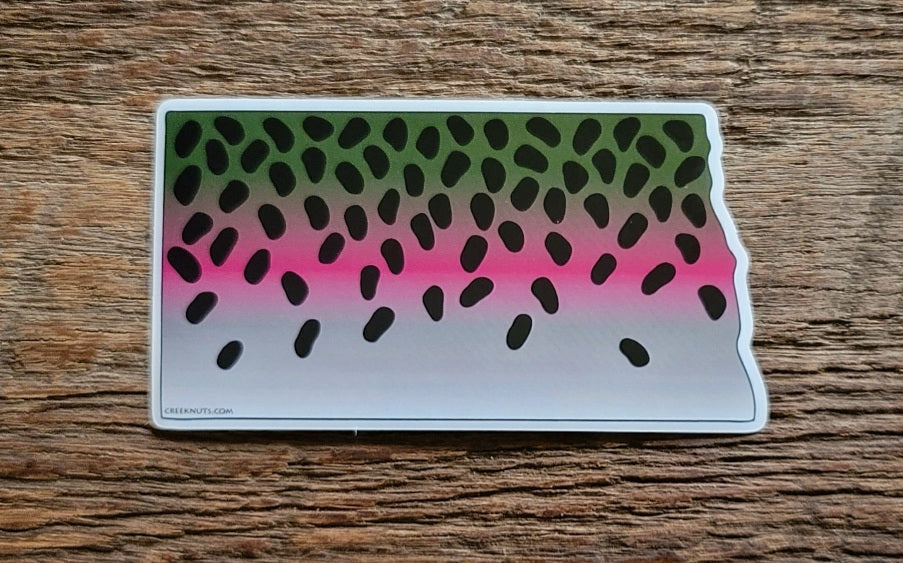 North Dakota Rainbow Trout Sticker