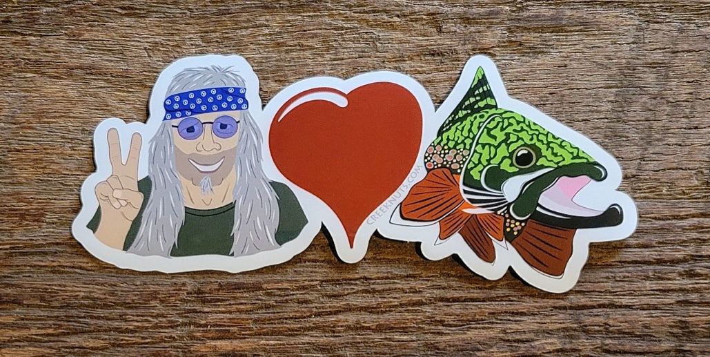 Peace Love Brook Trout Sticker