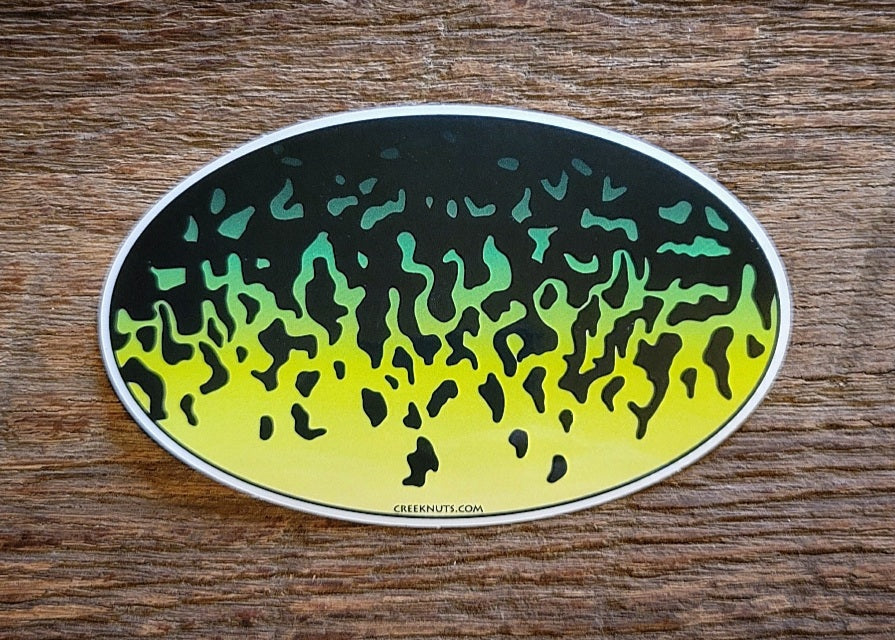 Crappie Oval Skin Sticker
