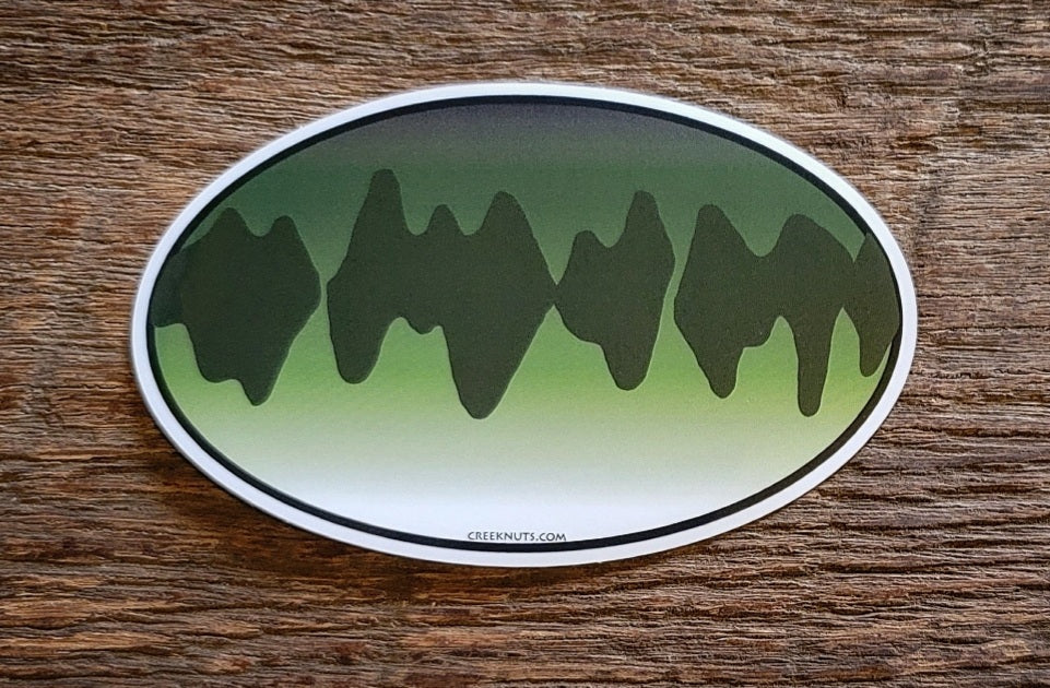 Largemouth Bass Skin Oval Sticker