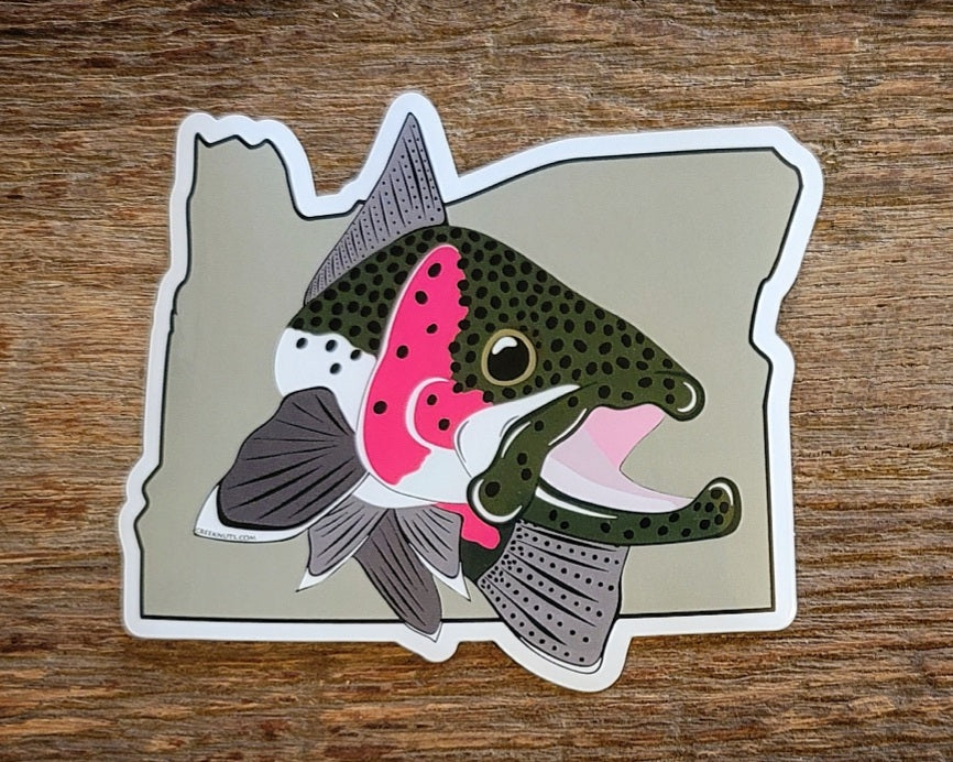 Steelhead on Oregon Sticker