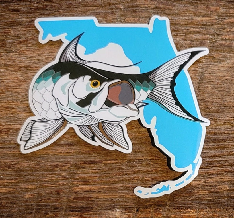 Tarpon on Florida Sticker