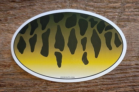Smallmouth Bass Oval Skin Sticker
