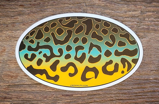 Tiger Trout Oval Skin Sticker