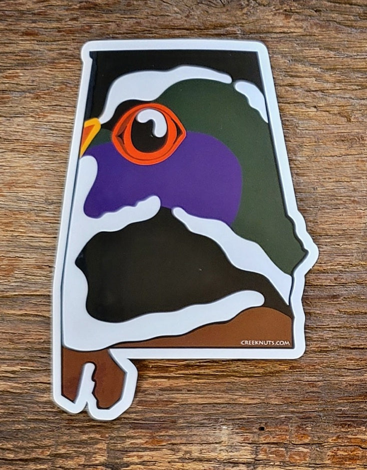 Alabama Wood Duck Sticker