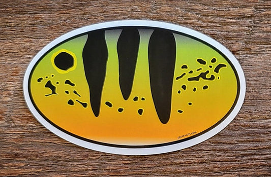 Peacock Bass Oval Skin Sticker