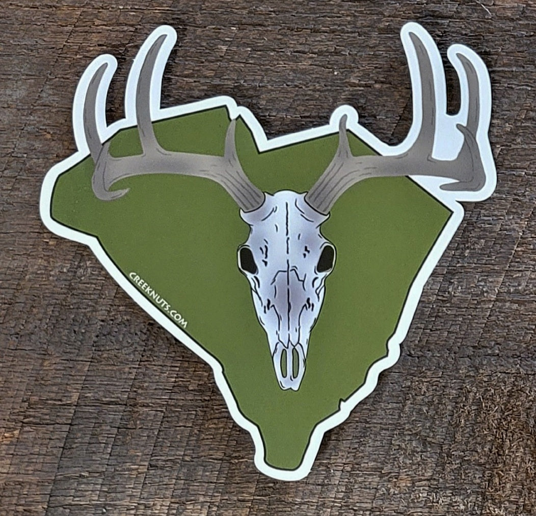 South Carolina Whitetail Buck Euro Mount Sticker