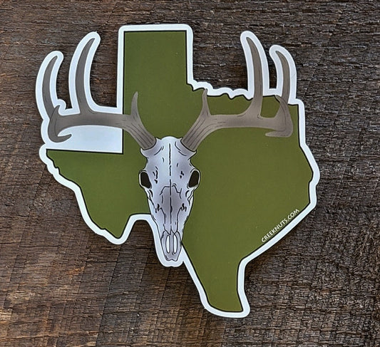 Texas Whitetail Buck Euro Mount Sticker
