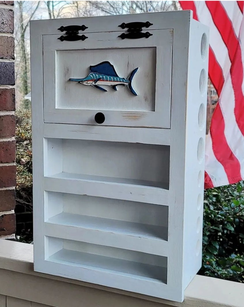 Kinniconnick Fly Rod & Reel Cabinet - Trout