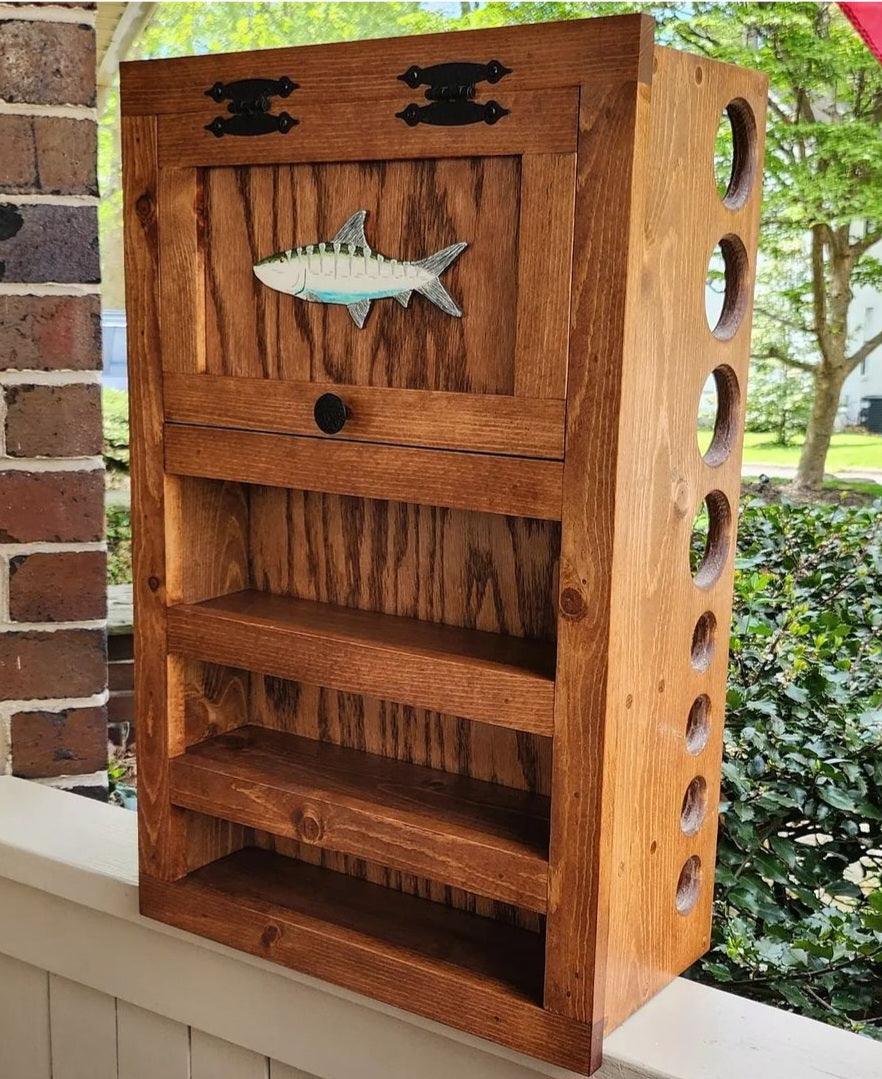 Kinniconnick Fly Rod & Reel Cabinet - Saltwater
