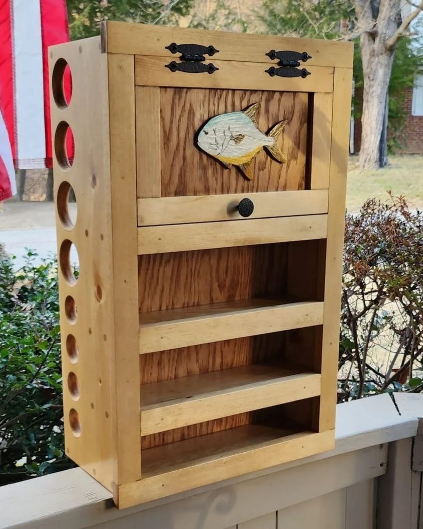 Kinniconnick Fly Rod & Reel Cabinet - Saltwater