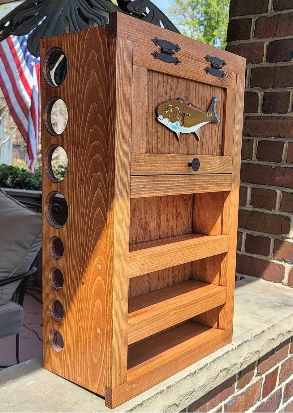 Kinniconnick Fly Rod & Reel Cabinet - Saltwater