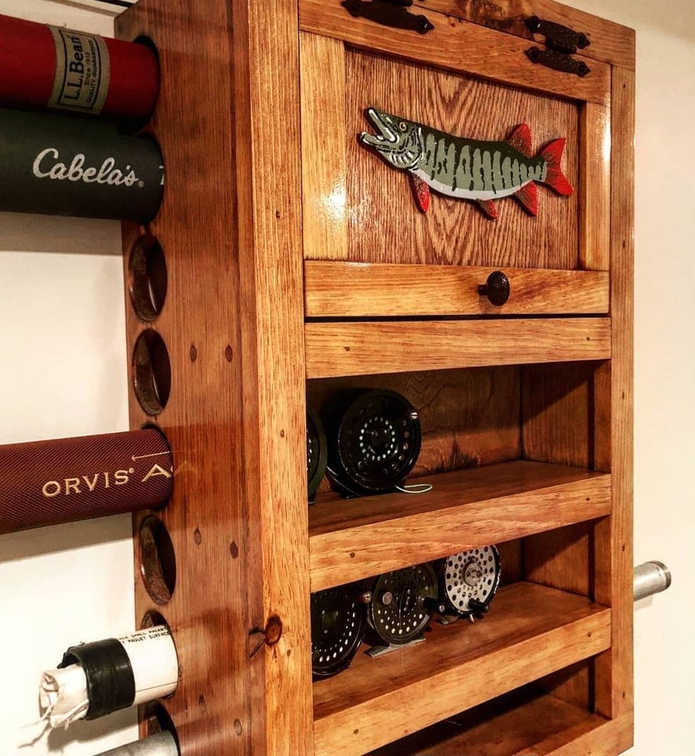 Kinniconnick Fly Rod & Reel Cabinet - Warmwater