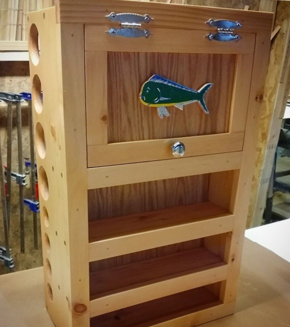Kinniconnick Fly Rod & Reel Cabinet - Saltwater