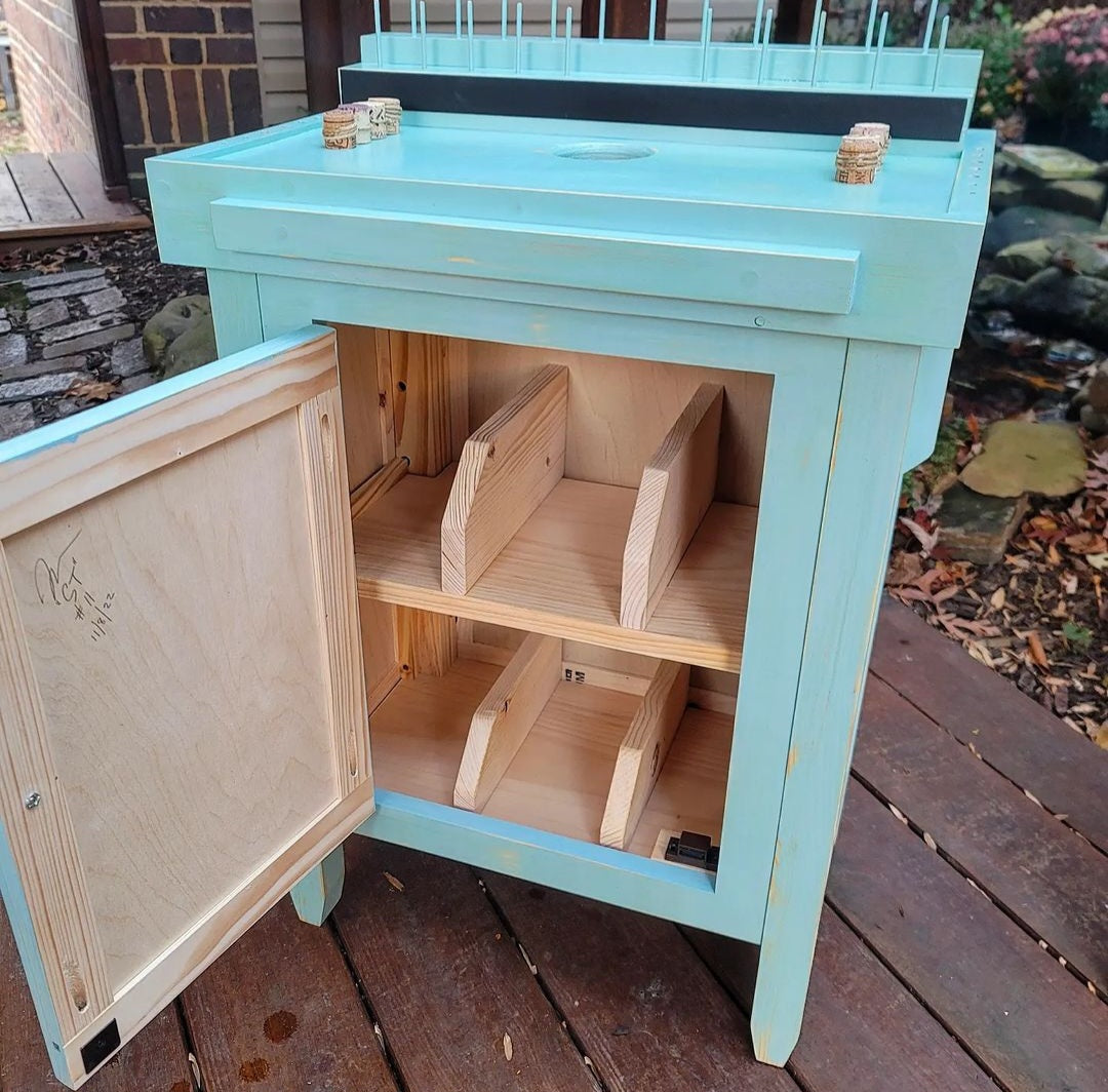 The Salt Portable Fly-Tying Table - Inside Shelves