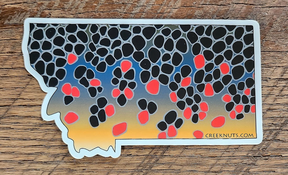 Montana Brown Trout Skin Sticker