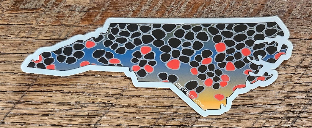 North Carolina Brown Trout Skin Sticker