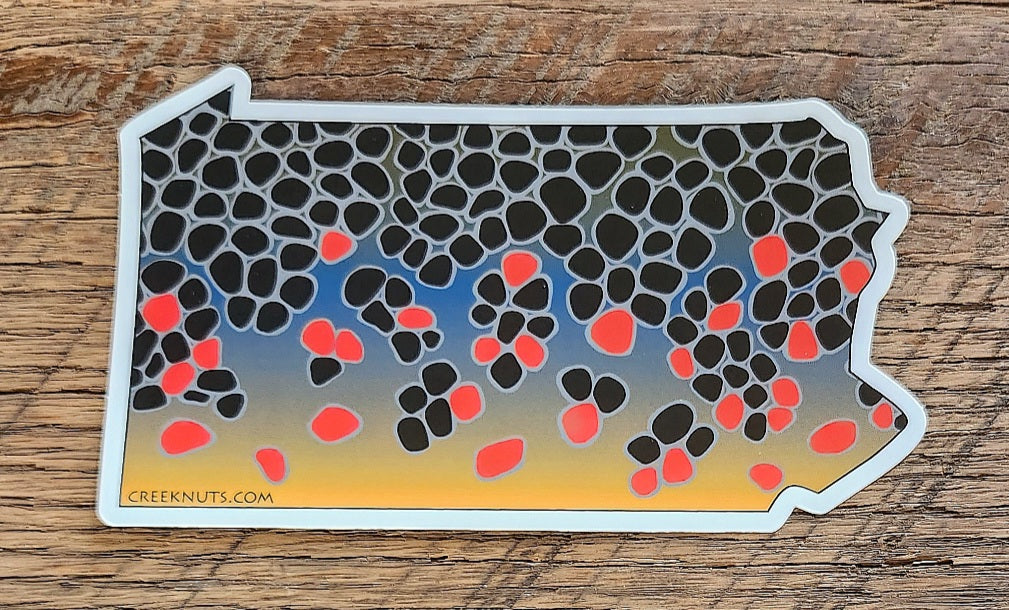 Pennsylvania Brown Trout Skin Sticker