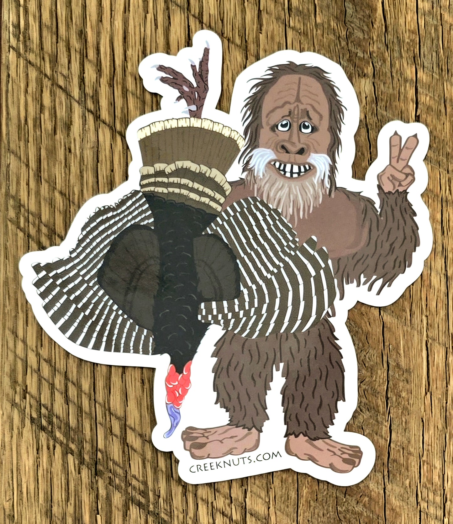 Bigfoot with Wild Turkey Sticker