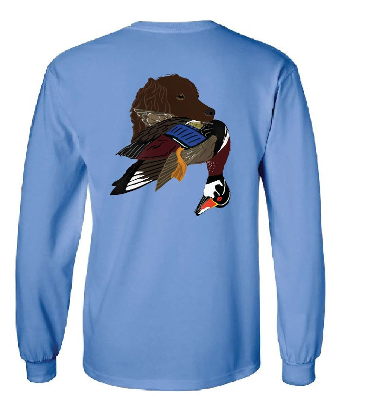 Boykin Spaniel with Wood Duck Long Sleeve T-Shirt