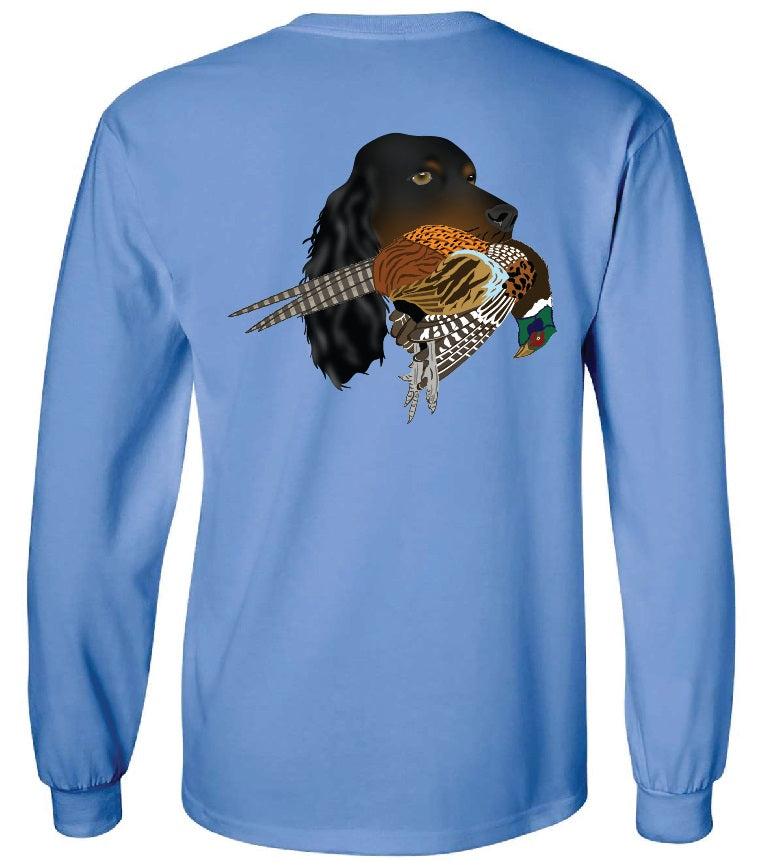 Gordon Setter with Pheasant Long Sleeve T-Shirt