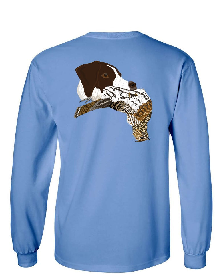 German Shorthaired Pointer with Grouse Long Sleeve T-Shirt