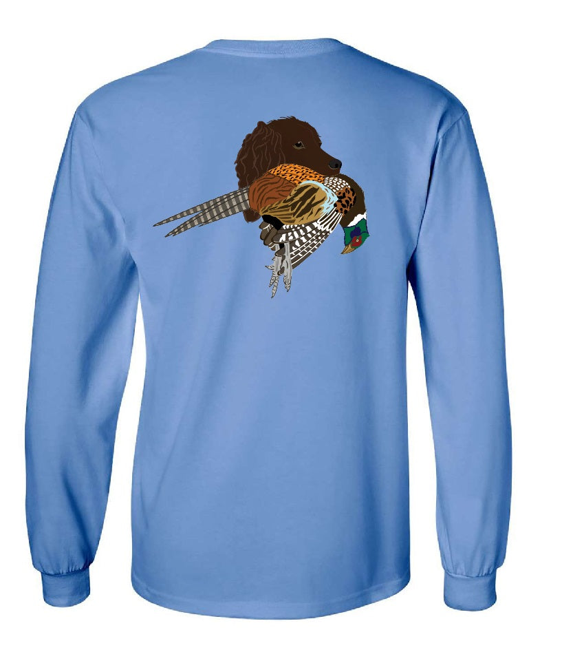 Boykin Spaniel with Pheasant Long Sleeve T-Shirt