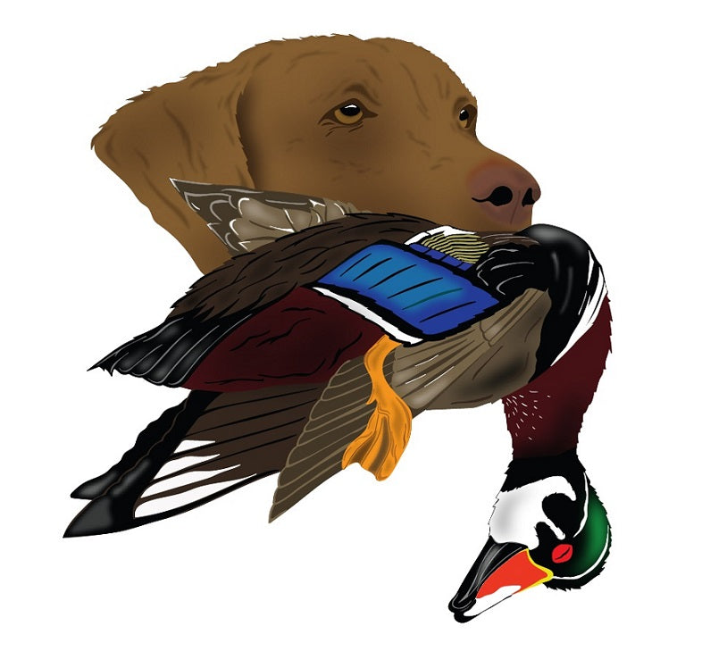 Chesapeake Bay Retriever with Wood Duck Long Sleeve T-Shirt