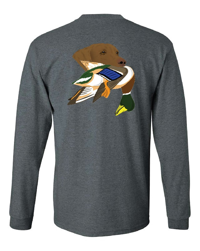 Chesapeake Bay Retriever with Mallard Duck Long Sleeve T-Shirt