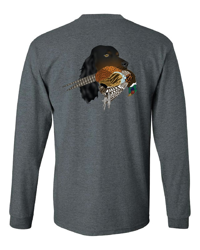 Gordon Setter with Pheasant Long Sleeve T-Shirt