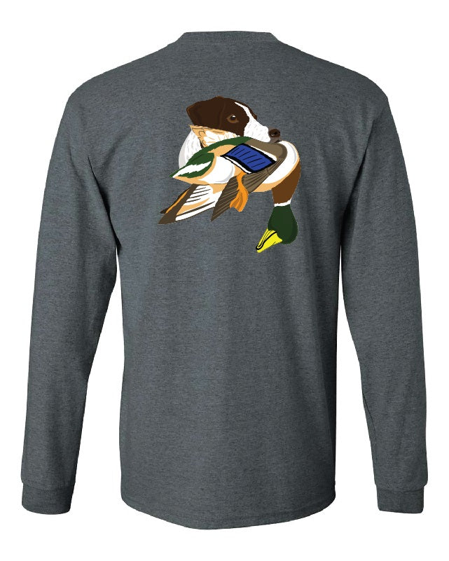 German Shorthaired Pointer with Mallard Duck Long Sleeve T-Shirt