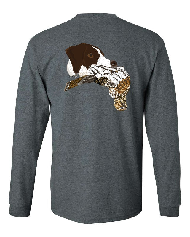 German Shorthaired Pointer with Grouse Long Sleeve T-Shirt