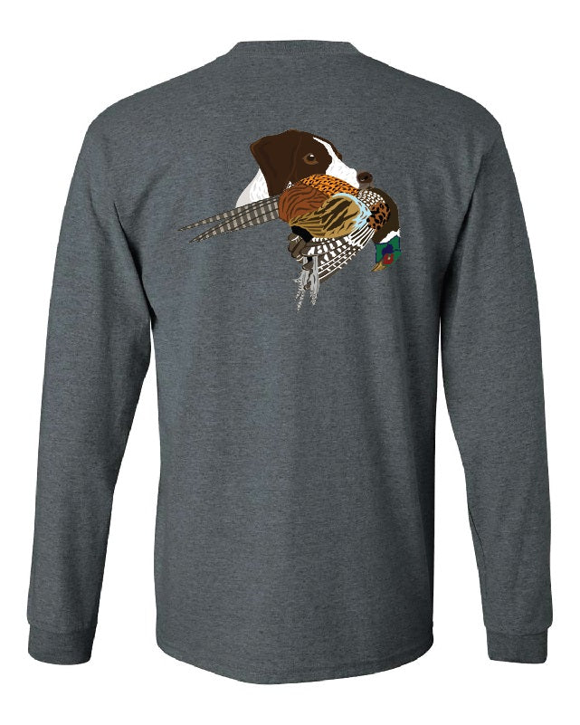 German Shorthaired Pointer with Pheasant Long Sleeve T-Shirt