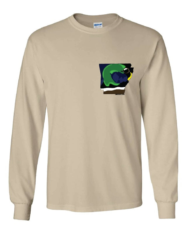 Chesapeake Bay Retriever with Mallard Duck Long Sleeve T-Shirt