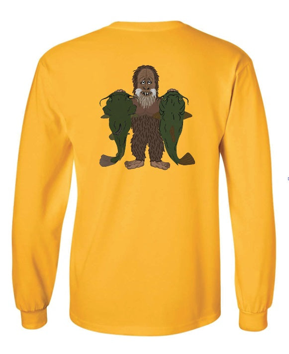 Bigfoot with Catfish Long Sleeve T-Shirt