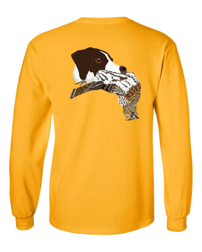 German Shorthaired Pointer with Grouse Long Sleeve T-Shirt